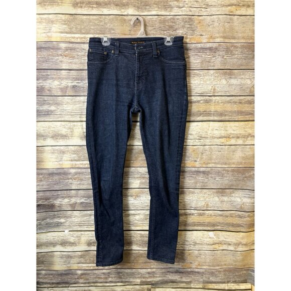 Nudie Jeans Pipe Led Slim Jeans 31 x 30 Dry Dark Navy Organic Cotton - Picture 2 of 6